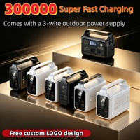 Nouvelle batterie externe solaire au lithium-ion ultra-grande capacité 300000mAh avec câble intégré, charge sans fil, onde sinusoïdale pure