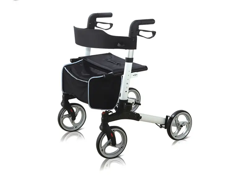 Lightweight Mobility Four Wheel Rollator Walkers With Seat