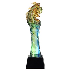 <span class=keywords><strong>2023</strong></span> couleur glacé vague trophée <span class=keywords><strong>monde</strong></span> Golf trophée <span class=keywords><strong>coupe</strong></span> cristal liuli Premium prix cristal verre trophée - Product Image 1