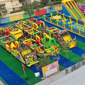 Chất lượng cao 300M khổng lồ <span class=keywords><strong>Inflatable</strong></span> tấn công khóa học không khí đua theo dõi trở ngại cho đội xây dựng lớn Blow-up khóa học trở ngại - Product Image 2