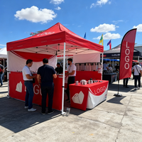 Carpa Profesional para Exposiciones 10x10 10x20 FT, Carpa Plegable para Ferias Comerciales con Paredes Laterales, Logotipo Personalizado, Estructura de Aluminio Resistente para Exteriores