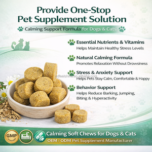 Friandises calmantes pour animaux de compagnie sous marque privée : Camomille et Racine de <span class=keywords><strong>Valériane</strong></span> pour chiens, chats, chatons et chiots – Soutien digestif sensible et anti-anxiété - Product Image 3