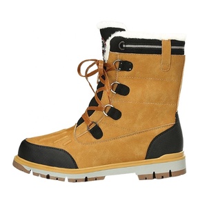 Nouveaux modèles de bottes d'hiver et d'automne unisexes, mode, fourrées, de haute qualité, confortables, pour l'extérieur, en cuir fendu, grandes tailles jusqu'à 47 - Product Image 1