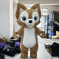 Costume d'animal gonflable en peluche renard personnalisé pour adulte Halloween Publicité mobile