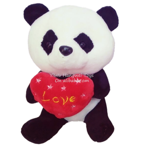 Vente en gros usine : Peluche <span class=keywords><strong>Panda</strong></span> en forme de cœur de 18 cm, cadeau de Saint-Valentin, jouet en peluche pour machine à grue - Product Image 4