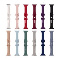 Bracelet en Silicone solide mince pour Apple Watch Band 46mm 41mm 44mm 40mm 49mm Sport Bracelet ceinture Bracelet Correa femmes dame Bracelet