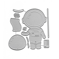 Fustelle in Metallo a Forma di Astronauta per Creazione di Biglietti, Stampi per Scrapbooking, Accessori per Artigianato Fai-da-Te