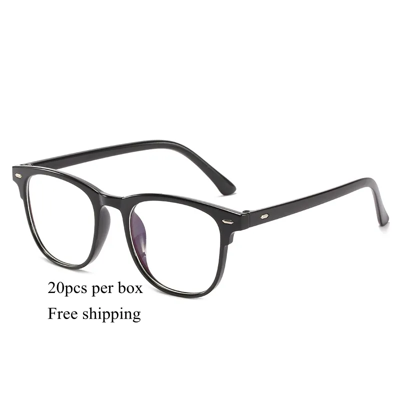 送料無料新しい高品質ユニセックスフレッシュオシャレライト快適20個/箱アンチブルーライトメガネ