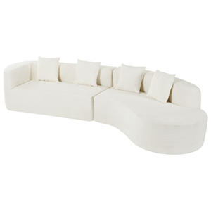 Modern L-Shape Chenille <strong>Furniture</strong> Sets Modular Sectional Sofa Bed 2-Piece 4 Pillows Plush Sponge Eco-Friendly Durable Living - Product Image 2