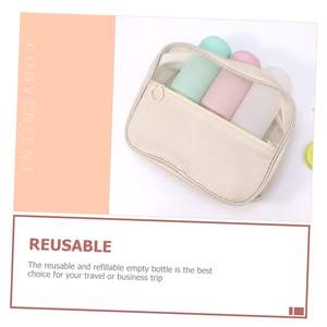 Bouteilles de voyage en silicone souple écologiques imprimées sur mesure 200ML Réutilisables Anti-fuite Durables Faciles à presser pour shampoing et lotion - Product Image 4