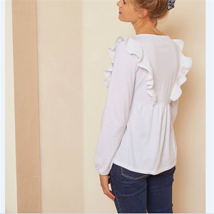 T-shirt d'<span class=keywords><strong>allaitement</strong></span> respirant en chanvre pour l'été, pour femmes, chemises oversize pour mamans - Product Image 2