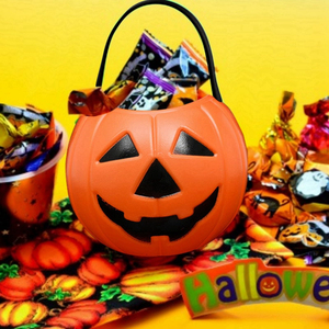 Cesta de Plástico con Forma de Calabaza para Dulces de Halloween, Cestas Grandes y Portátiles para Golosinas con Asas para Decoración de Fiestas - Product Image 4