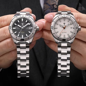Reloj Mecánico de Lujo para Hombre CADISEN, Esfera de Cristal de Zafiro, Resistente al Agua hasta 10 Bares, Correa de Acero Inoxidable, Movimiento Automático - Product Image 3