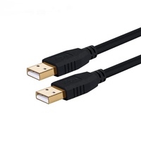 Negro, 10m usb 2,0 a macho a un cable macho con 1pcs IC 2pcs ferritas en stock