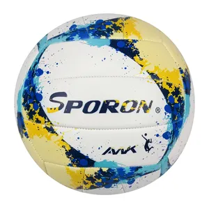 软PVC排球运动尺寸5个定制批发球充气巴拉带德沙滩排球球