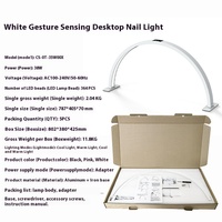 Lampe de manucure à LED contrôlée par les gestes de la main Bureau Lumière de la lune Salon Équipement professionnel Lampe à ongles de bureau