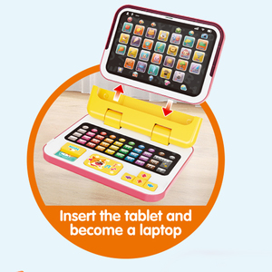 <span class=keywords><strong>Ordinateur</strong></span> portable <span class=keywords><strong>éducatif</strong></span> 2-en-1 pour enfants : jouet d'apprentissage précoce de l'alphabet et de l'orthographe, machine tactile pour l'éveil <span class=keywords><strong>éducatif</strong></span> - Product Image 2