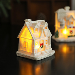<strong>Christmas</strong> <strong>Village</strong> White Luminous LED Snow <strong>House</strong> Light <strong>Resin</strong> Desktop Gift Decoration Small Ornament <strong>Christmas</strong> Cottage Model - Product Image 2