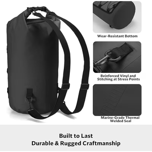 Sac étanche marin 10L à fermeture roll-top pour camping et <span class=keywords><strong>randonnée</strong></span>, livraison rapide - Product Image 4