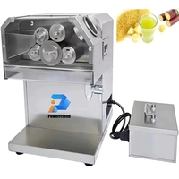 Powerfriend 5 Rollen RVS Motor Automatische Commerciële Fruit Suikerriet Persmachine Hoge Opbrengst Sapcentrifuge 0.75kw 220v/110v