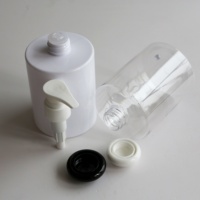 Botella de Plástico PET Redonda y Ancha de 250ml 500ml para Loción y Gel de Ducha, Envase Cosmético