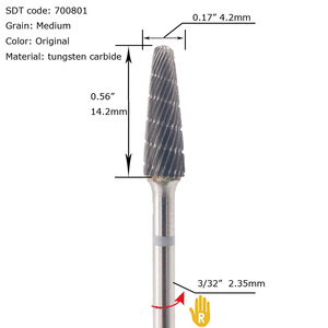Côn Hình dạng siêu tốt đôi Chip ngắt cắt carbide nha khoa quay BUR - Product Image 2