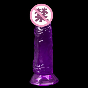 <b>Dildo</b> <b>Realistic</b> Penis TPE Soft Suction Cup Purple Flesh Color Adult Use Made in China No Imported - Product Image 6