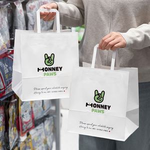 Customized Eco-Friendly Recycled Kraft Paper Bags for <b>Pet</b> <b>Food</b> for Supermarket Animal Store Packaging - Product Image 4