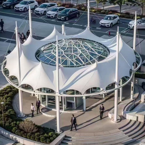 Ngoài trời quy mô lớn Pavilion nhà hàng Lều công viên sử dụng kiến trúc màng mái Tán dù để che nắng căng màng cấu trúc - Product Image 1