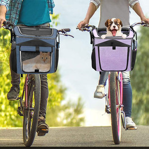 Panier de vélo <span class=keywords><strong>pour</strong></span> <span class=keywords><strong>chien</strong></span> <span class=keywords><strong>Sac</strong></span> à <span class=keywords><strong>dos</strong></span> de transport <span class=keywords><strong>pour</strong></span> animaux de compagnie extensible et pliable avec bandes réfléchissantes <span class=keywords><strong>Sac</strong></span> de voyage portable <span class=keywords><strong>pour</strong></span> animaux de compagnie sûr et facile - Product Image 2