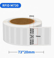 Étiquettes de livre RFID HF imprimées sur mesure, protocole ISO15693, étiquettes en papier enduit adhésif imperméables pour utilisation logistique, motifs personnalisés