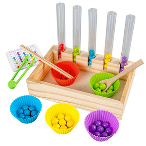 Puzzle Montessori Tube Clips Perles <span class=keywords><strong>Jeux</strong></span> Arithmétiques Jouets en bois <span class=keywords><strong>Maternelle</strong></span> Intelligence Éducation précoce Jouet de comptage pour enfants - Product Image 1