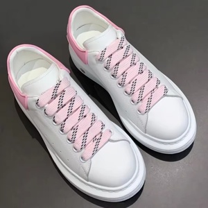 Zapatillas deportivas transpirables de malla blanca con cordones, ligeras, unisex, de superficie brillante, originales, de lujo, con suela gruesa para hombre - Product Image 3