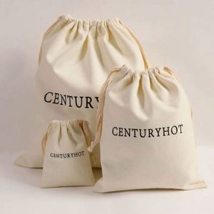 Custom High Quality Natural Canvas <b>Bag</b> Eco-Friendly <b>Drawstring</b> Gift <b>Bag</b> Cotton Storage <b>Bag</b> - Product Image 4