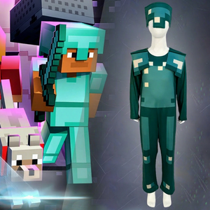 Costume de cosplay Manyusha Minecraft Diamond Armor pour adulte unisexe, ensemble complet, tenue de personnage de jeu avec étiquette et tags - Product Image 1