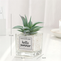 Plantes artificielles QSLH VF163, mini plante succulente en pot pour la décoration de la maison