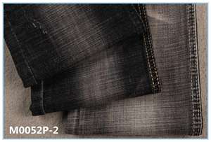 Tela Denim Mercerizada de Color Negro de 12 oz, Estilo Cross Hatch Slub para Jeans - Product Image 5