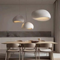 VHWabi Sabi - Lustre moderne pour petit bureau à domicile, restaurant, suspension blanche, design irrégulier, hôtel