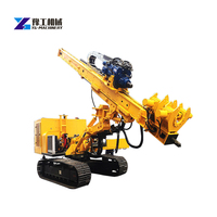 Machine de forage hydraulique sur chenilles diesel avec compresseur d'air pour pente de trou de souffle, vente d'usine, 20-30m DTH