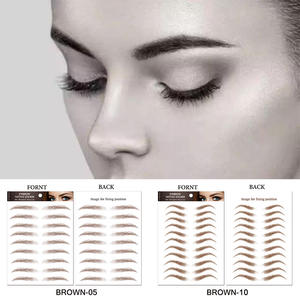 3D Geçici Kaş Çıkartmaları Su Geçirmez Göz Kaş Güzellik Saç Makyajı Uzun Süreli Doğal Kaş Dövmesi Su Transferi Çıkartması - Product Image 3