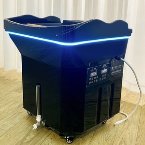 Muebles Modernos para Salón de Belleza, Lavabo de Lujo Negro Portátil para Spa Capilar con Tanque de Agua de 60L, Lavabo Japonés para Spa Capilar - Product Image 3