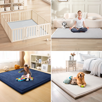 Tapis de jeu pour bébé en mousse à mémoire de forme épaisse imprimée sur mesure, tapis de jeu doux antidérapant en velours corail, tapis tatami pour salon