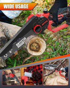 6 INCH Mini Hand <b>Saw</b> Battery Brushless Chain Cordless Chainsaw for Wood Cutting CS01 Mini Chainsaw CS01 - Product Image 2