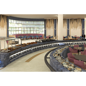 Quầy Tự Chọn Bằng Đá Cẩm Thạch Thiết Kế Nhà Hàng Sang Trọng Bán Sỉ Quầy Phục Vụ Khách Sạn Để Bán - Product Image 1