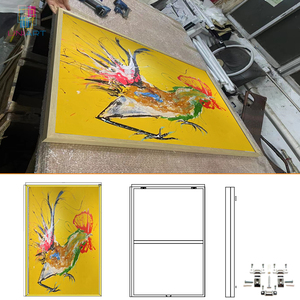 UNIART Style chinois coloré <span class=keywords><strong>coq</strong></span> conception personnalisée 100% peint <span class=keywords><strong>à</strong></span> la main <span class=keywords><strong>peinture</strong></span> <span class=keywords><strong>à</strong></span> <span class=keywords><strong>l</strong></span>'<span class=keywords><strong>huile</strong></span> abstraite sur toile mur Art décor pour galerie - Product Image 5