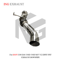 Tuyau de descente d'échappement ING pour BMW E90 E60 330D 530D M57 N2 DPFF PFF système de tuyaux de course d'échappement automatique accessoires de voiture