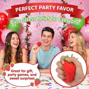 Juguetes de Frutas al por Mayor, OEM, Personalizados, Realistas, de Durian y Fresa, de Plástico PVC TPR, para Aliviar el Estrés - Product Image 6
