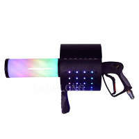 Machine de tir à jet de confettis à LED RVB Pistolet à CO2 électrique avec télécommande en métal durable