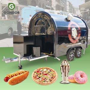 <b>Home</b> <b>Ice</b> Cream Truck Cookie Cupcake Commercial Hot Dog Cart Mobile Food Moving Kitchen Trailer for Canada - Product Image 1