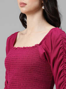 Women's Woven Rayon A-Line Midi <b>Dress</b> High Waist <b>Ruffle</b> Sleeve Party Festive Fancy Casual Stylish One Piece <b>Dress</b> - Product Image 6